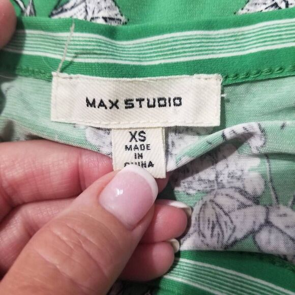 Max Studio Green Floral Sleeveless Sheath Dress - Picture 6 of 8